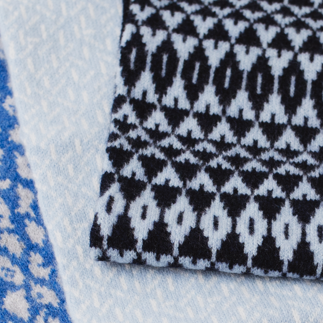 Mirror snood / cowl - navy and angelite blue (PRE-ORDER)