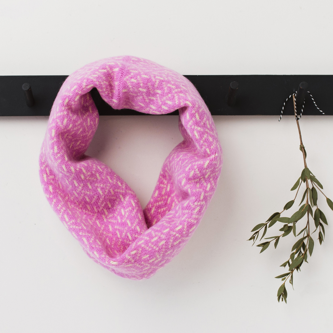 Scatter snood / cowl - thulian pink and lemonade (Pre-order)