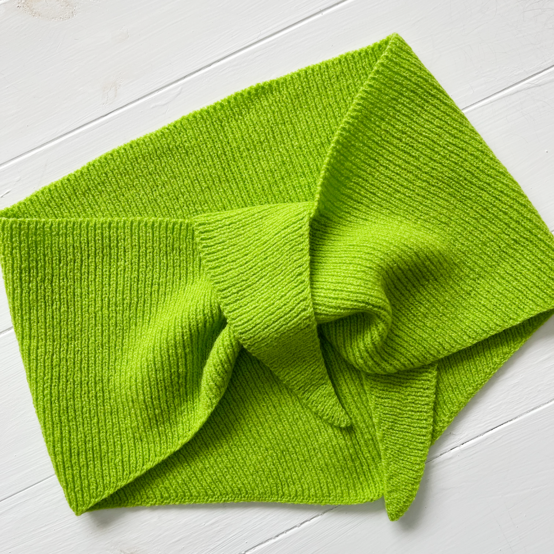 Lambswool neckerchief - Lime