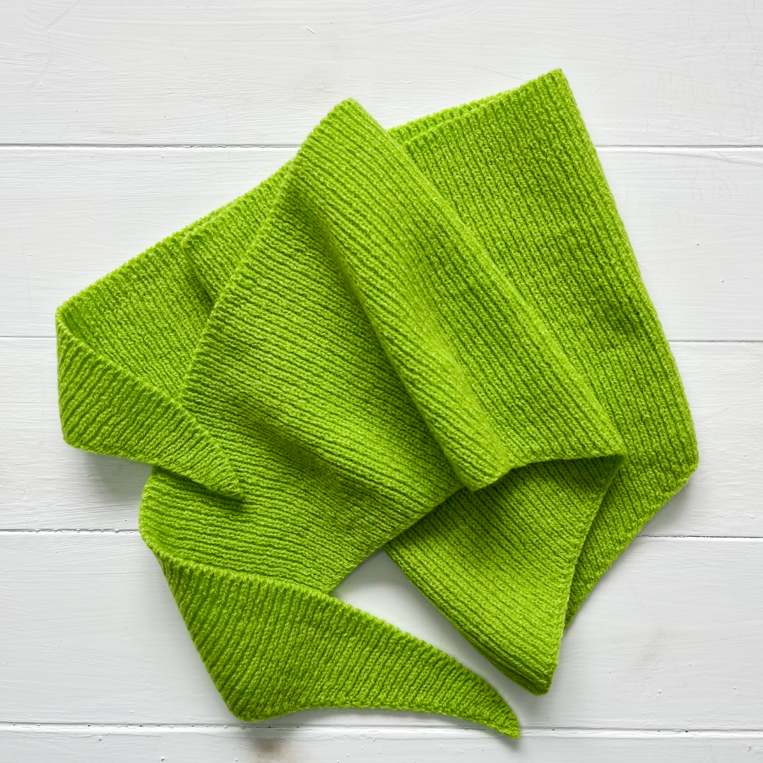 Lambswool neckerchief - Lime