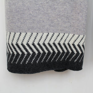 Chevron knitted wrap - monochrome (MADE TO ORDER)