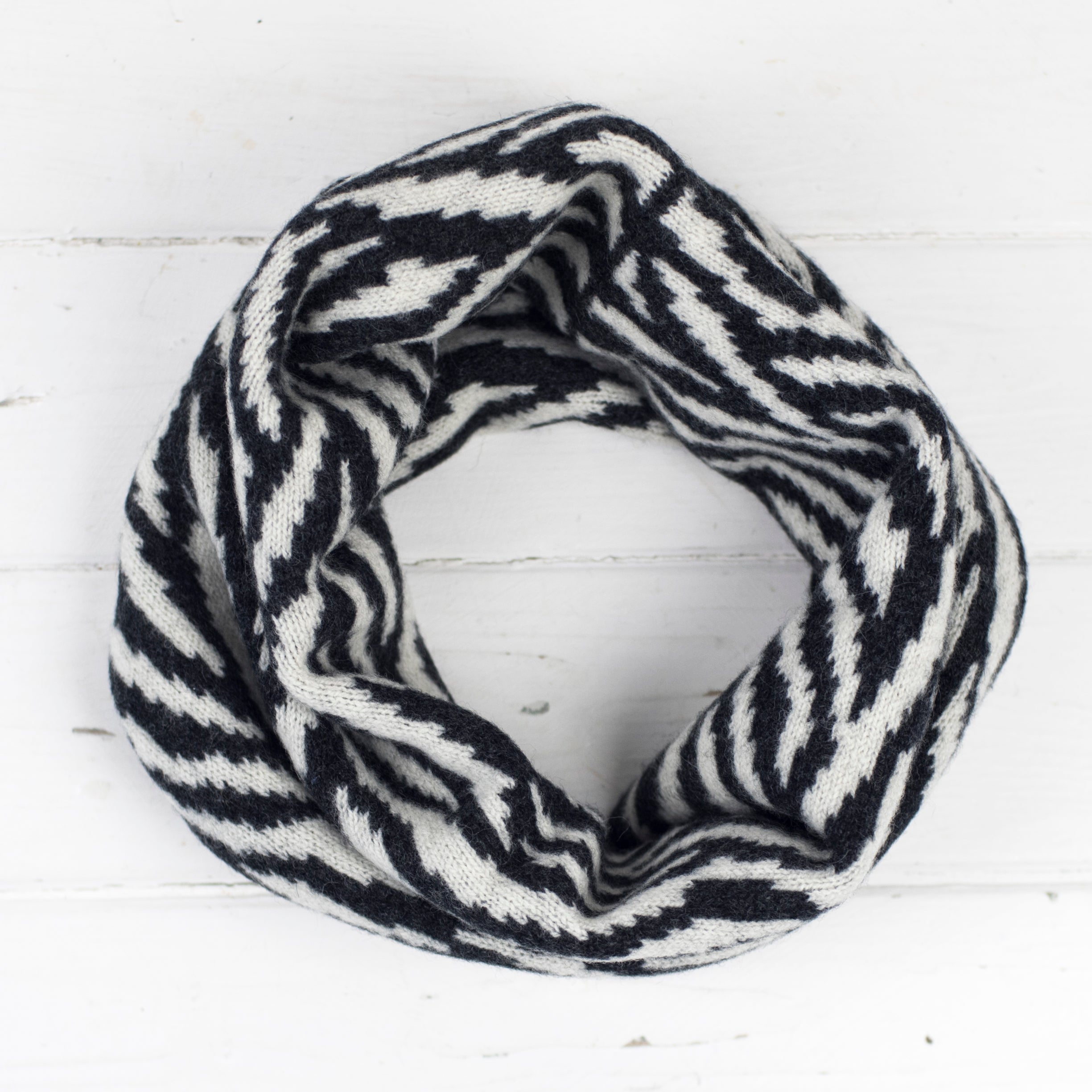Zebra snood / cowl - monochrome (Pre-order)