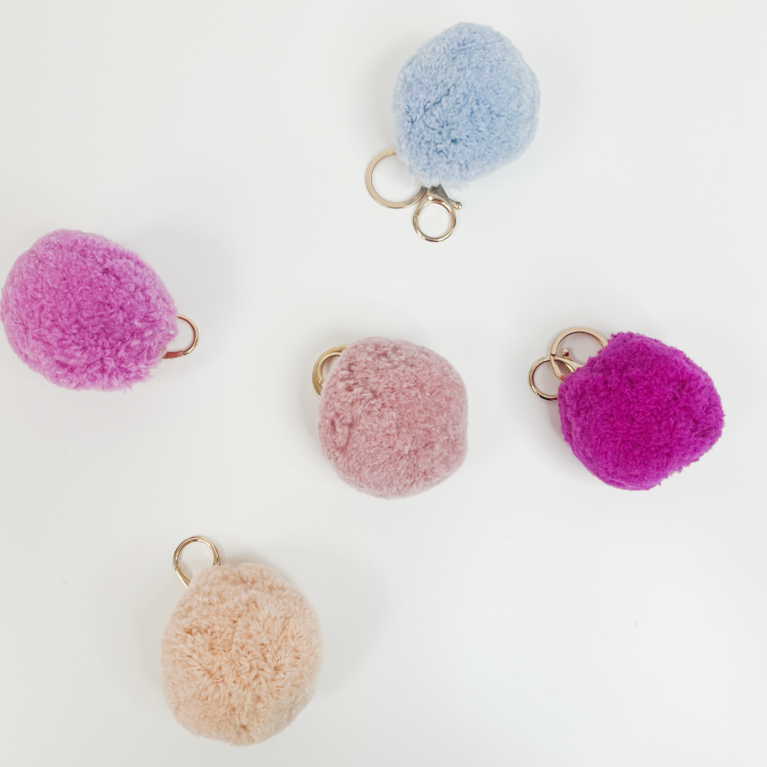 Pom pom keyrings/bag charms