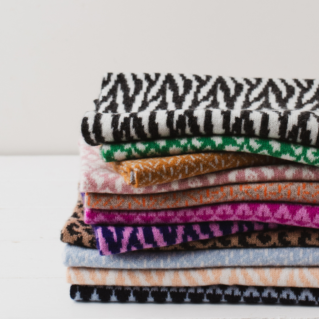 Zebra snood / cowl - monochrome