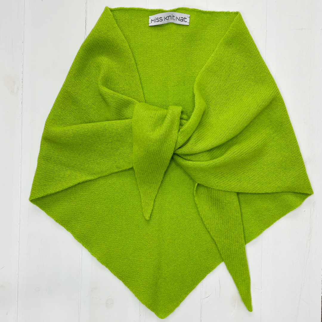 Triangle scarf - lime
