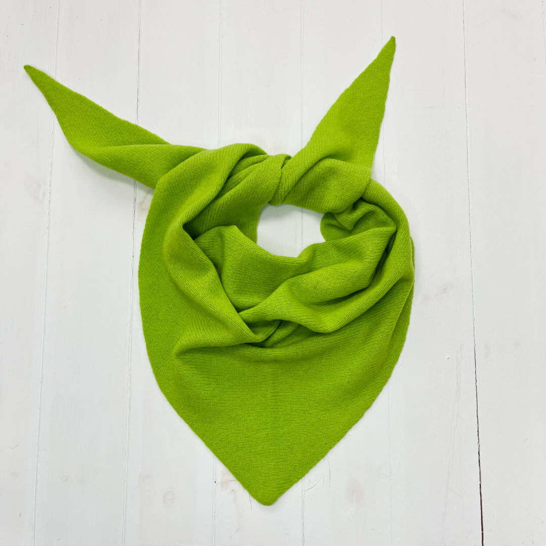 Triangle scarf - lime