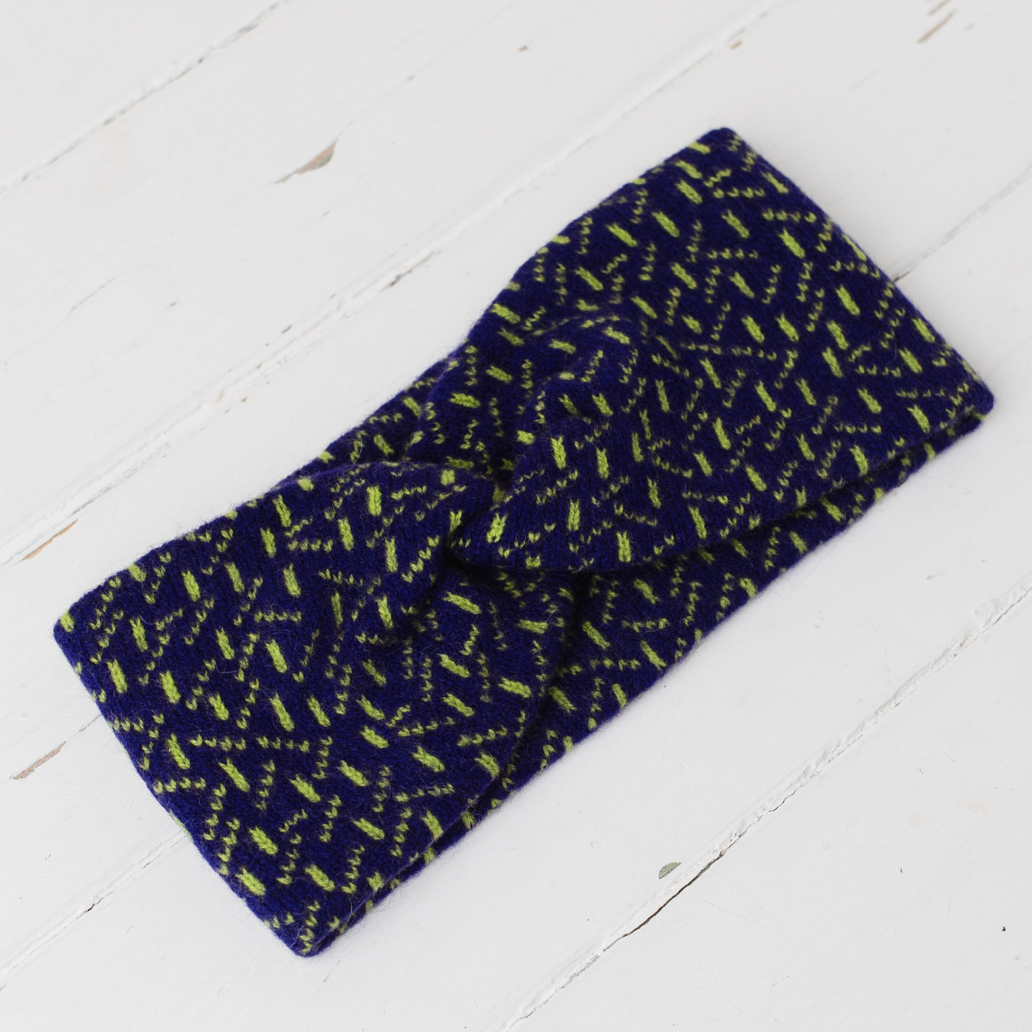 Scatter twist headband - nightfall and lime (PRE-ORDER)