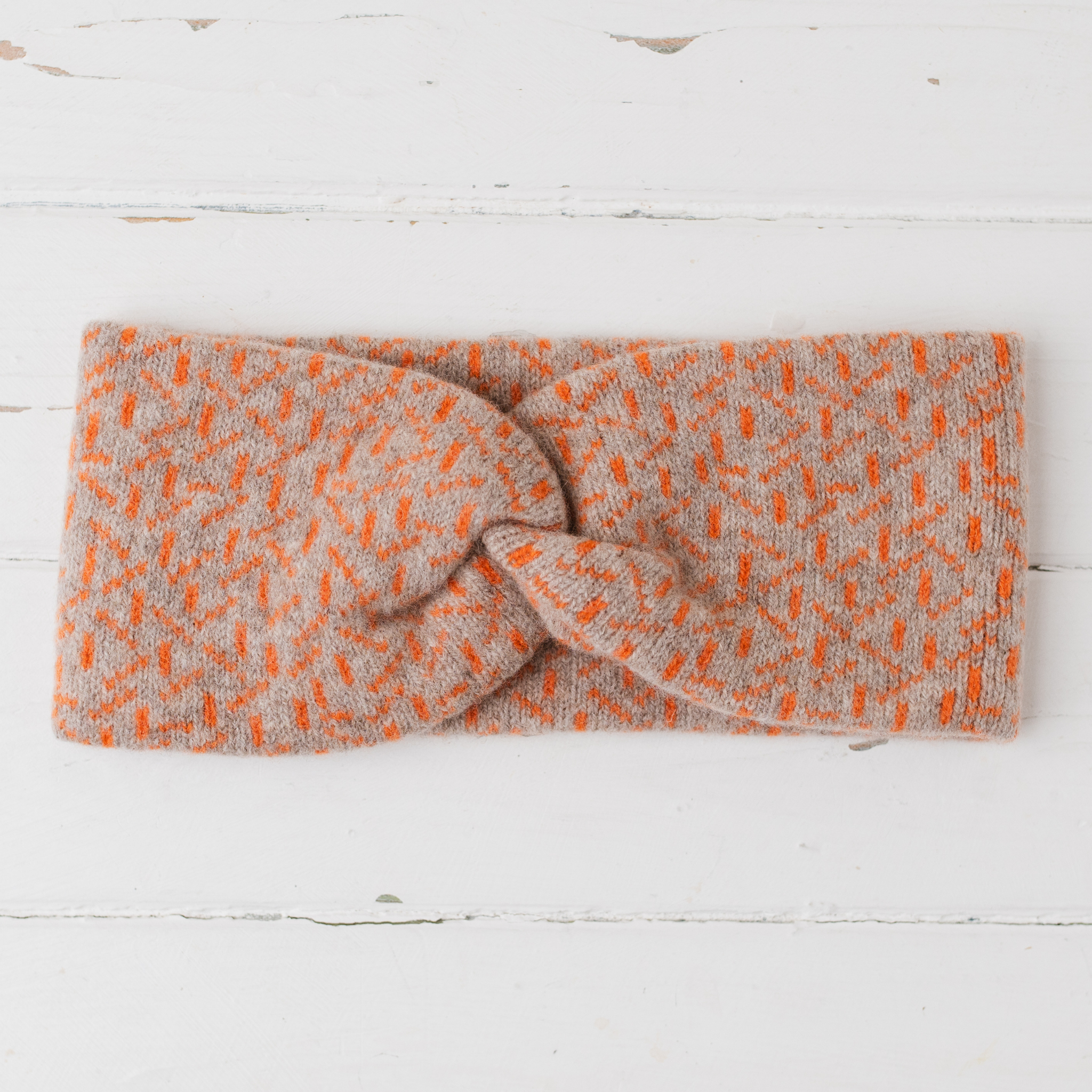 Scatter twist headband - cobble and orange soda (PRE-ORDER)