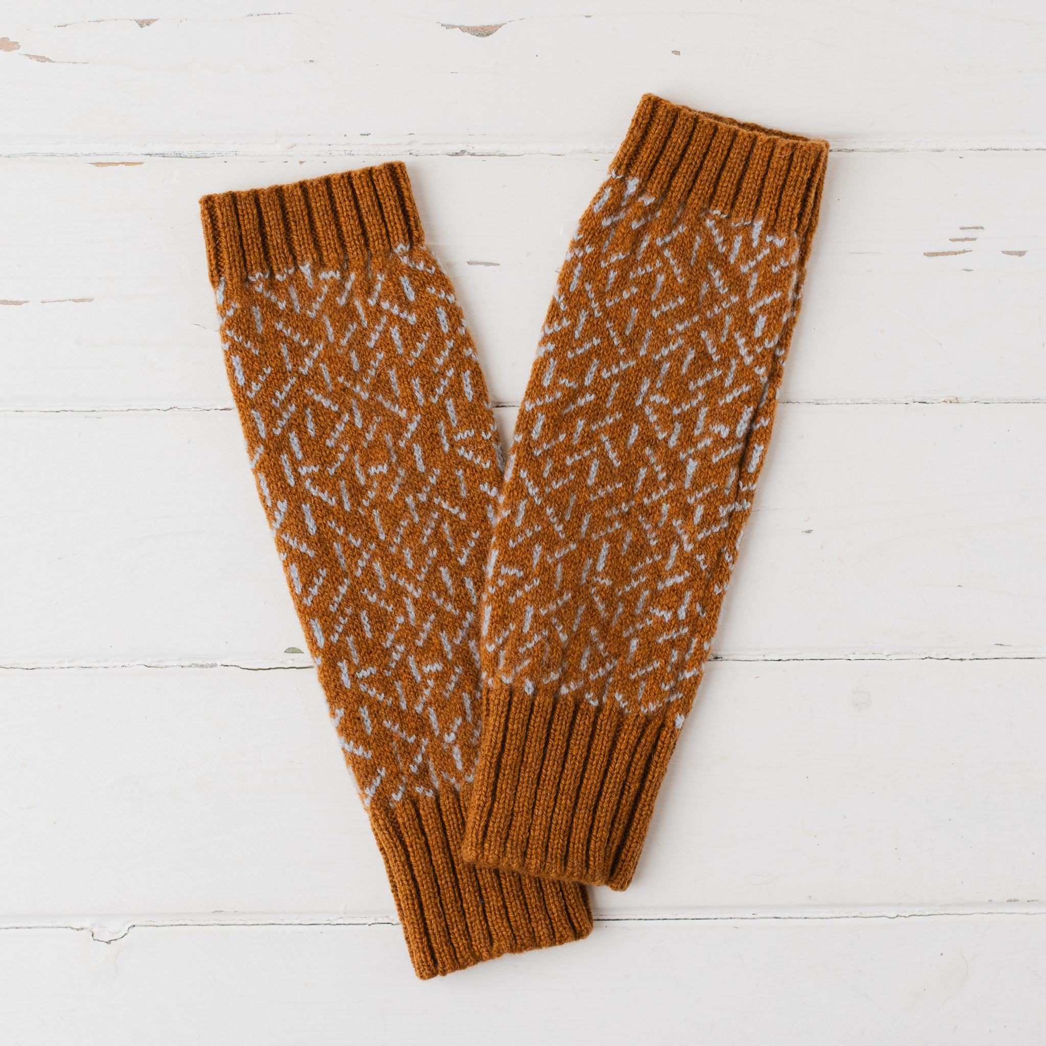 Scatter wrist warmers - sedona and angelite