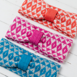 Mirror headband - bubblegum pink and white