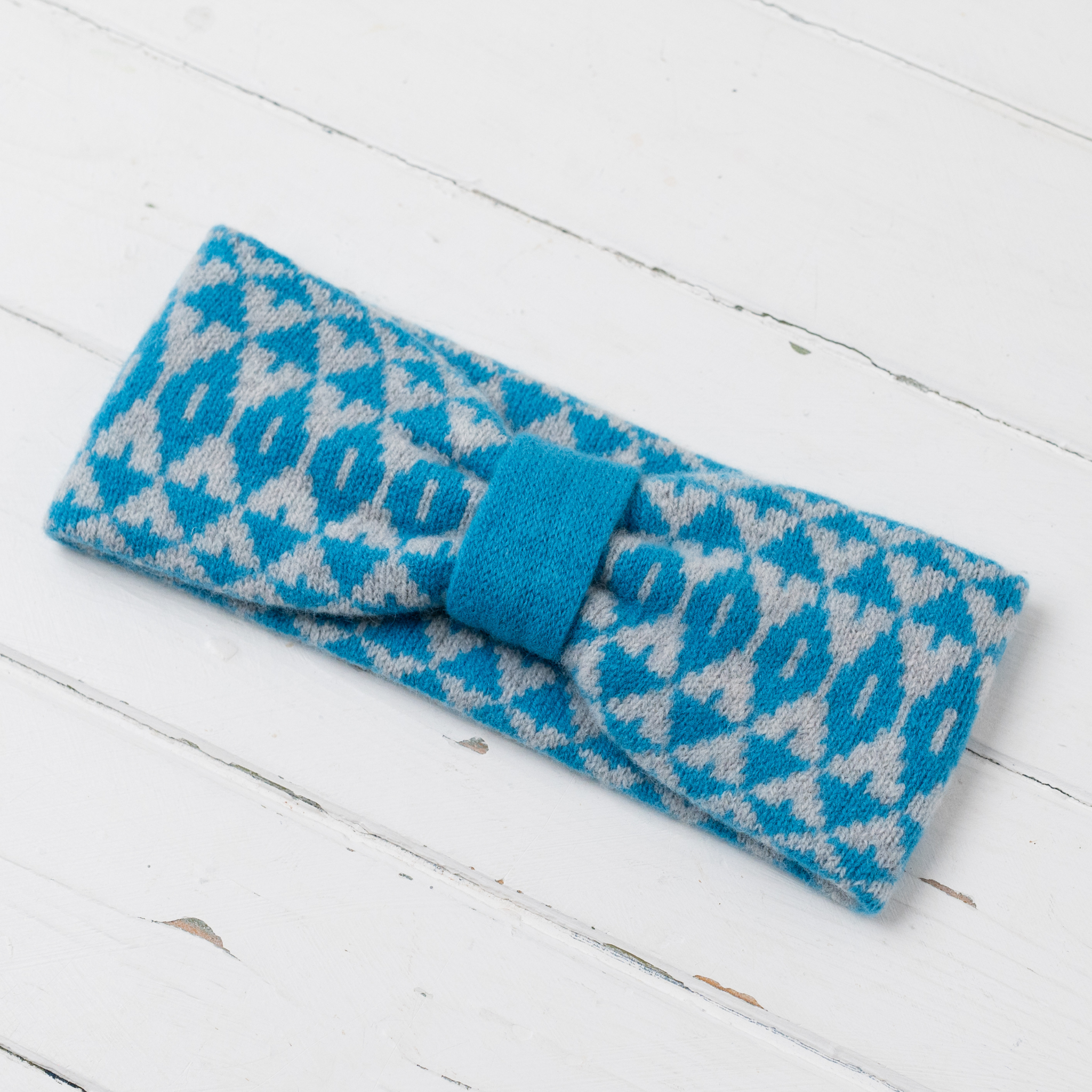 SAMPLE Mirror headband - turquoise and zinc