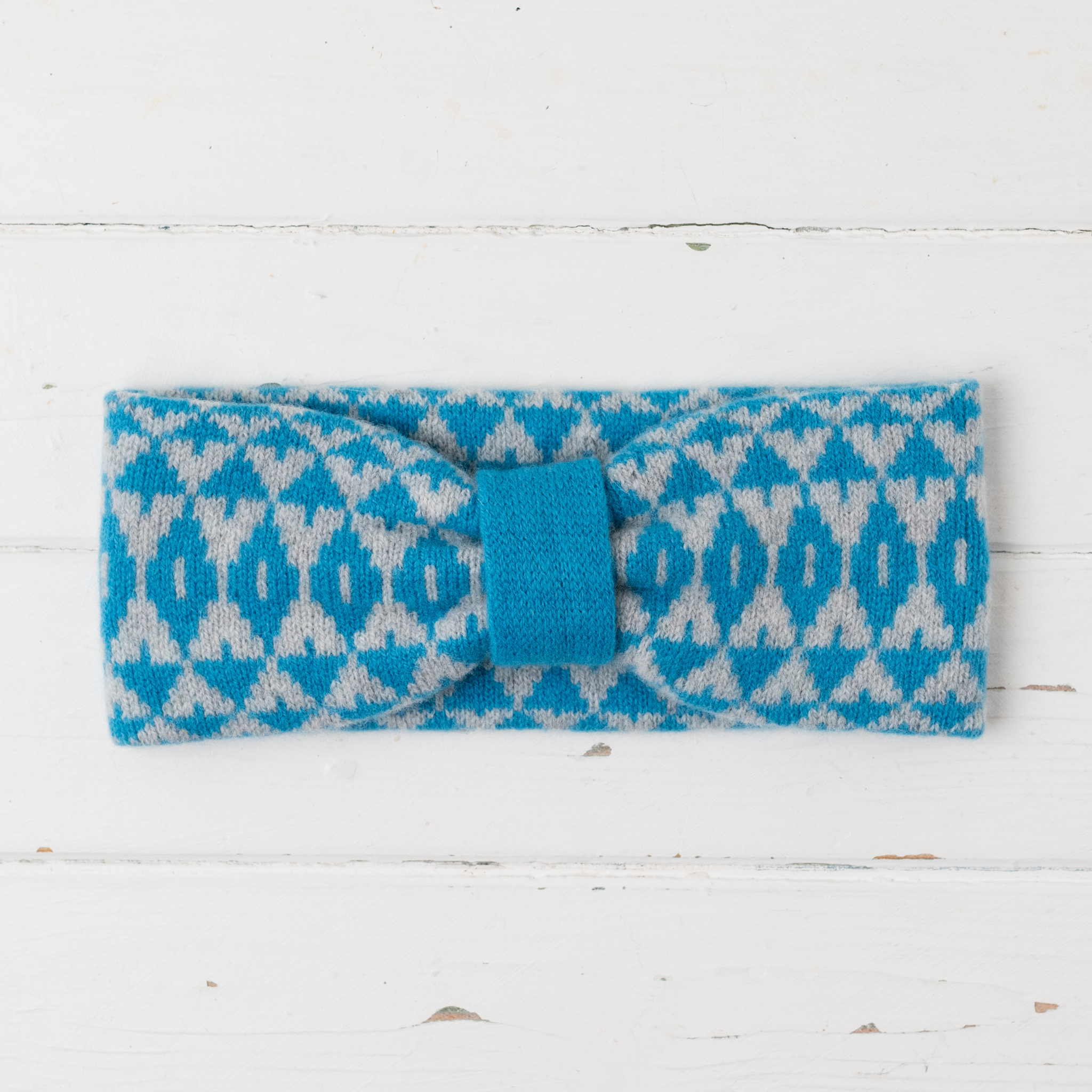 SAMPLE Mirror headband - turquoise and zinc