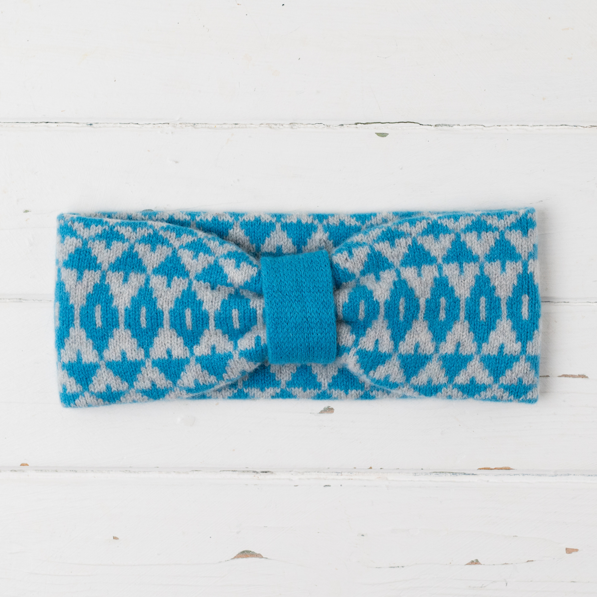 Mirror headband - turquoise and zinc