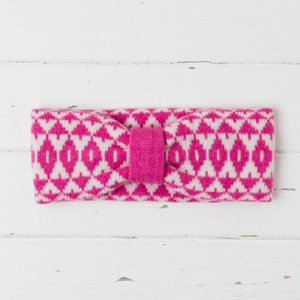 Mirror headband - bubblegum pink and white