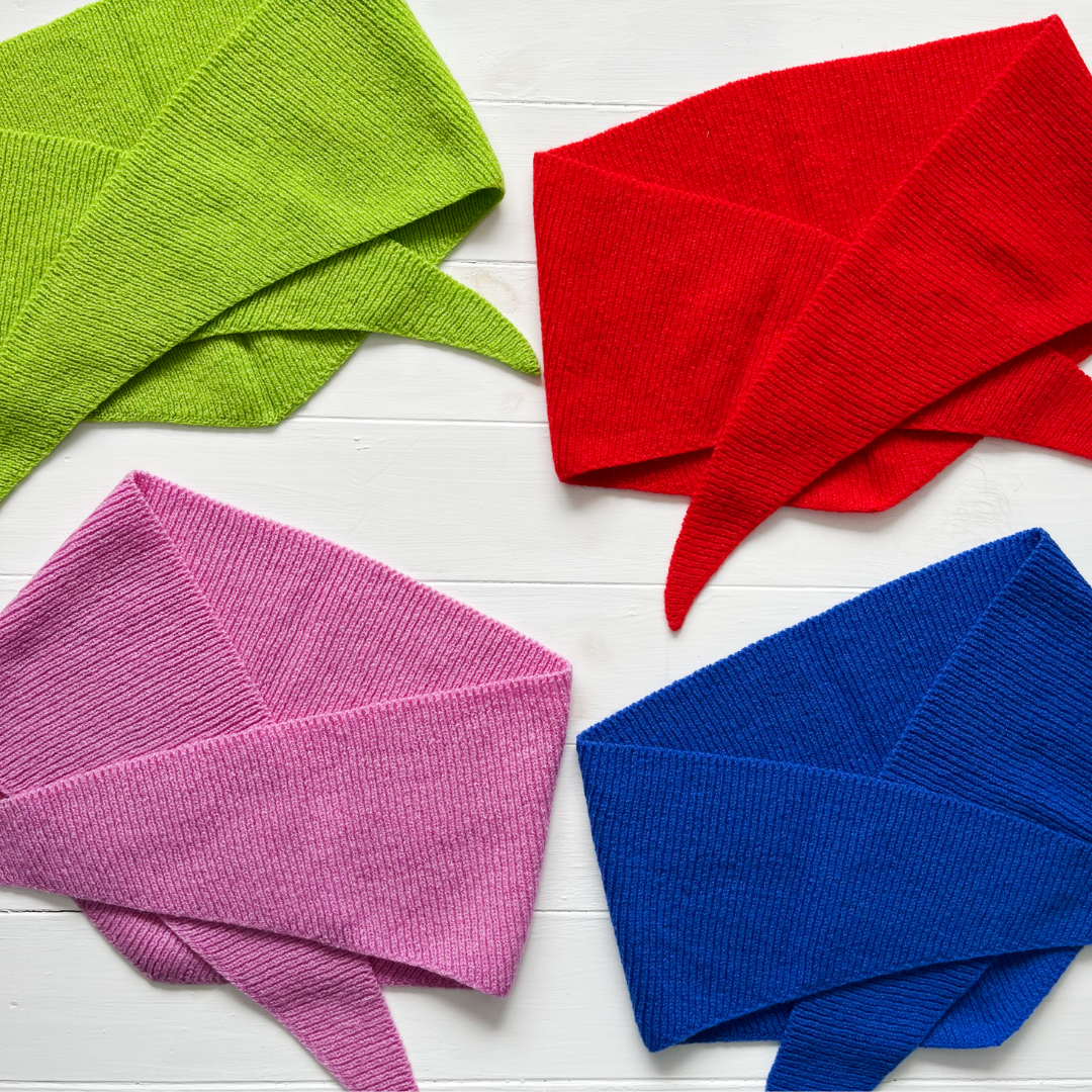 Lambswool neckerchief - Lime
