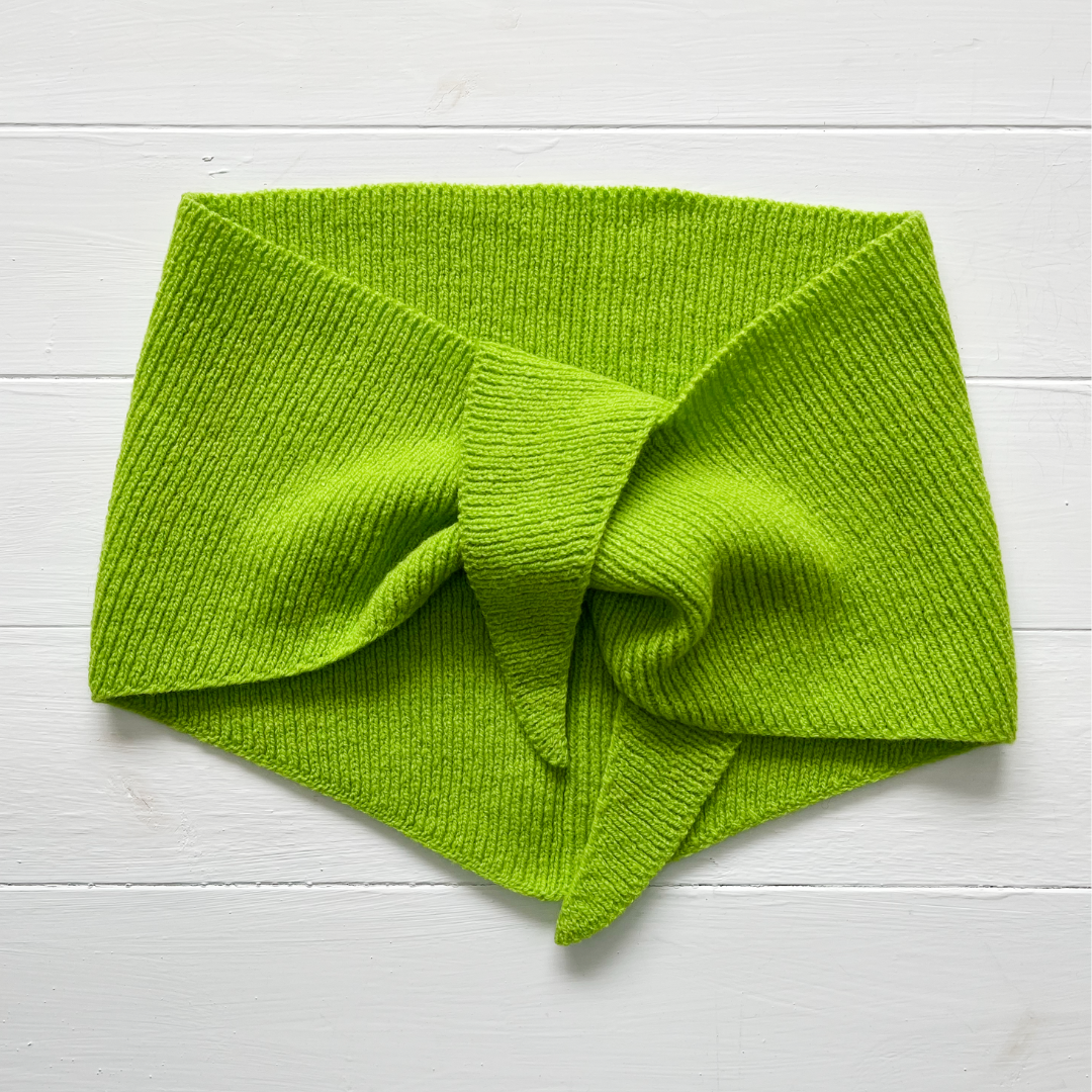 Lambswool neckerchief - Lime
