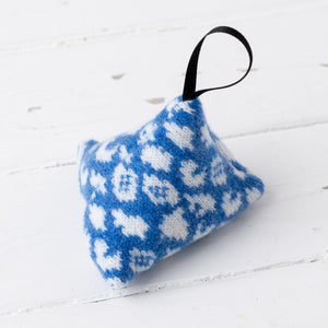 Leopard lavender bag - river blue