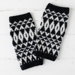 Mirror wrist warmers - monochrome