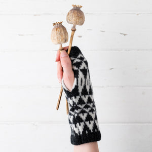 Mirror wrist warmers - monochrome