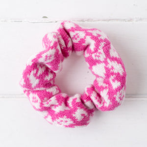 Leopard scrunchie - bubblegum pink