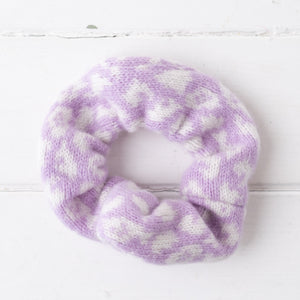 Leopard scrunchie - lilac