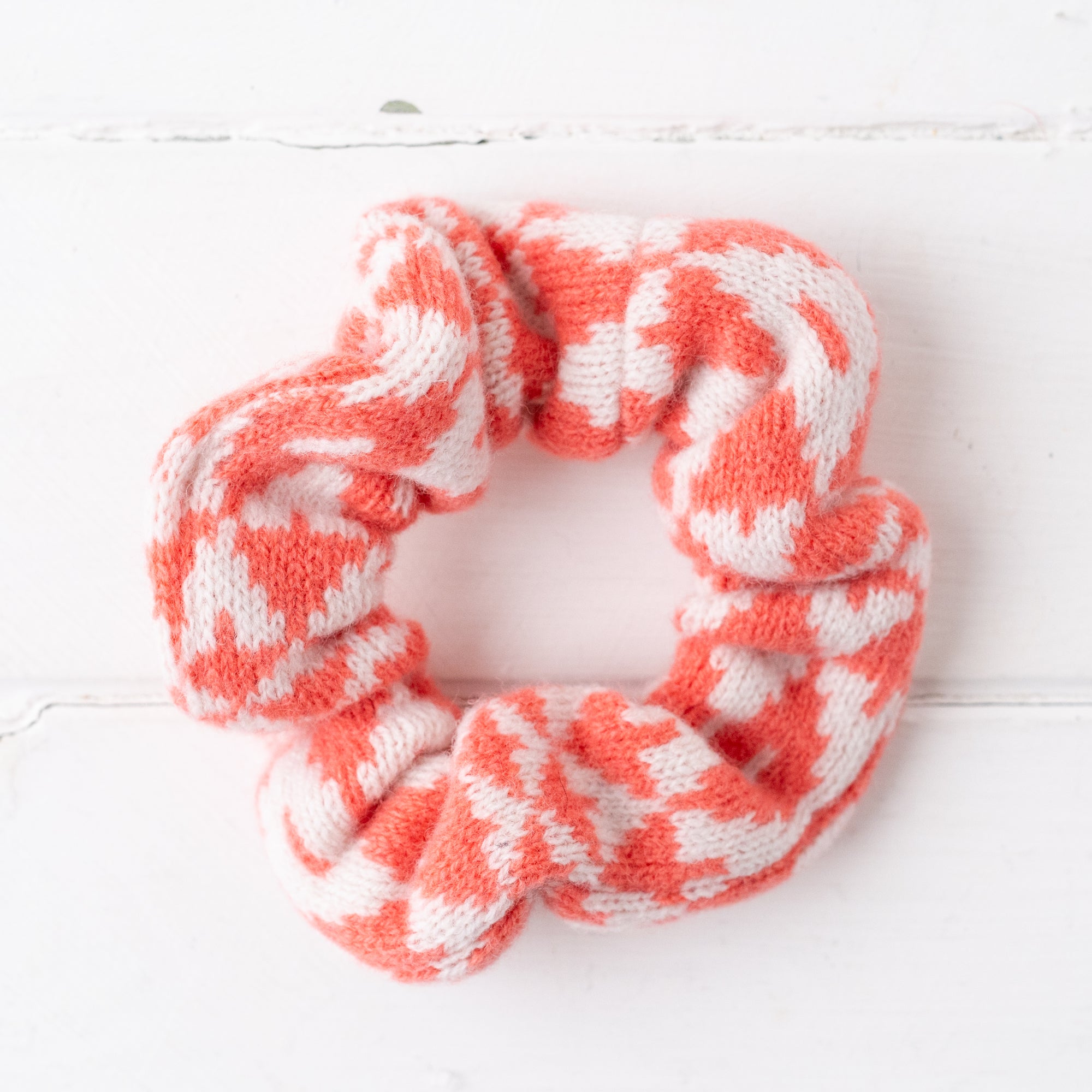 Mirror scrunchie - coral