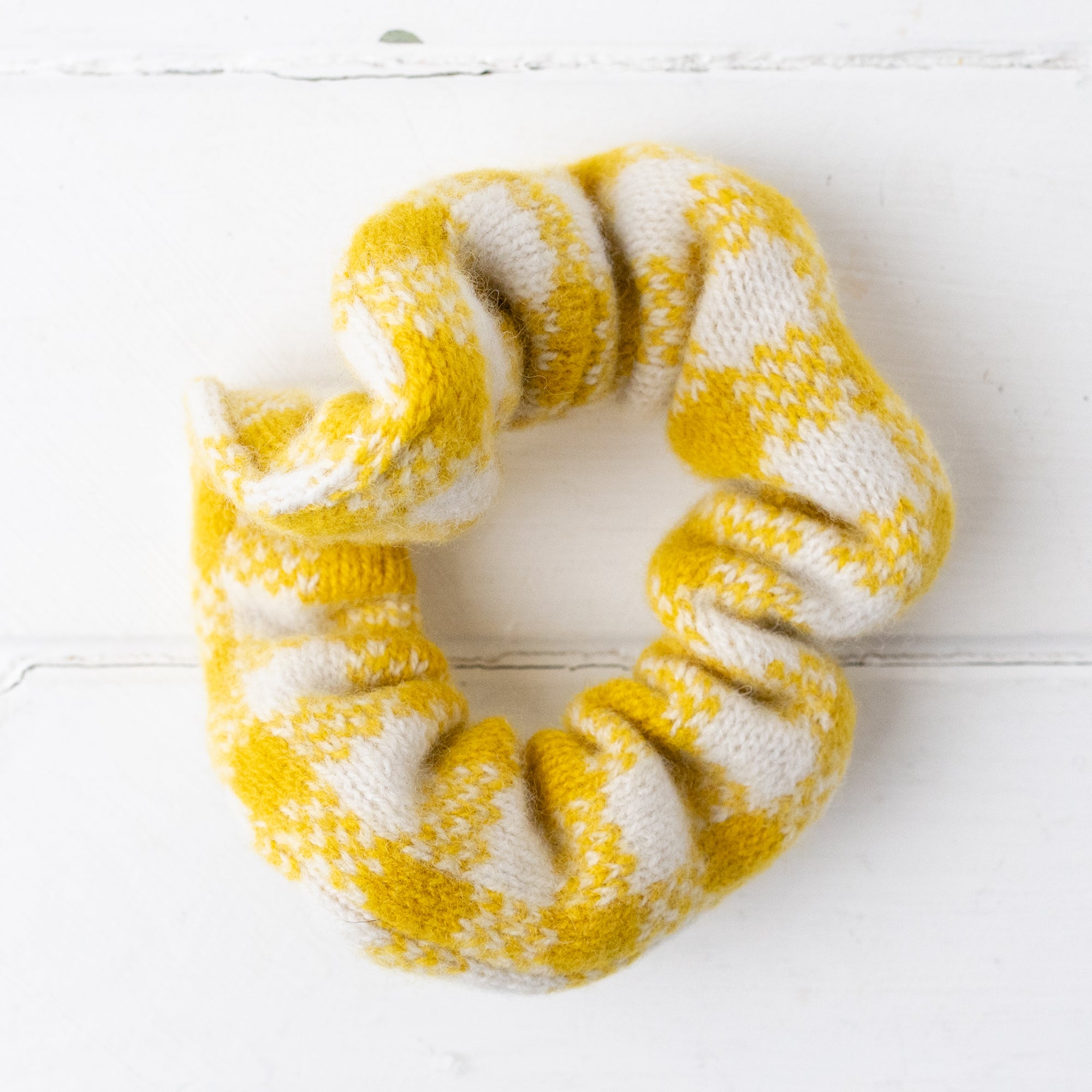 Gingham scrunchie - piccalilli