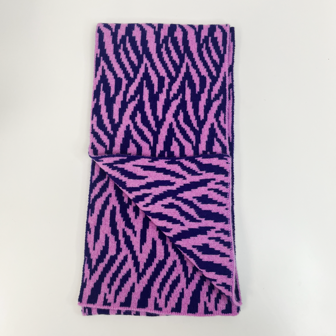 Zebra reversible scarf - nightfall and thulian