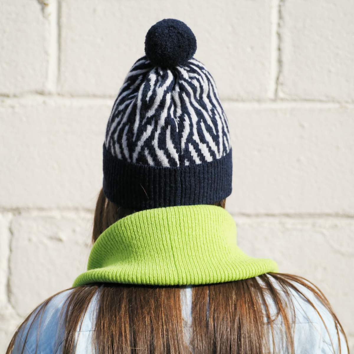 Lambswool neckerchief - Lime