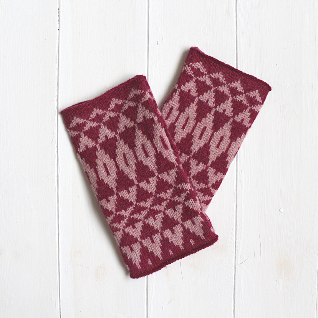 Mirror wristwarmers - rose (MADE TO ORDER)