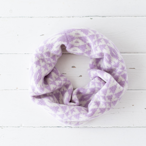 Mirror cowl - lilac and white