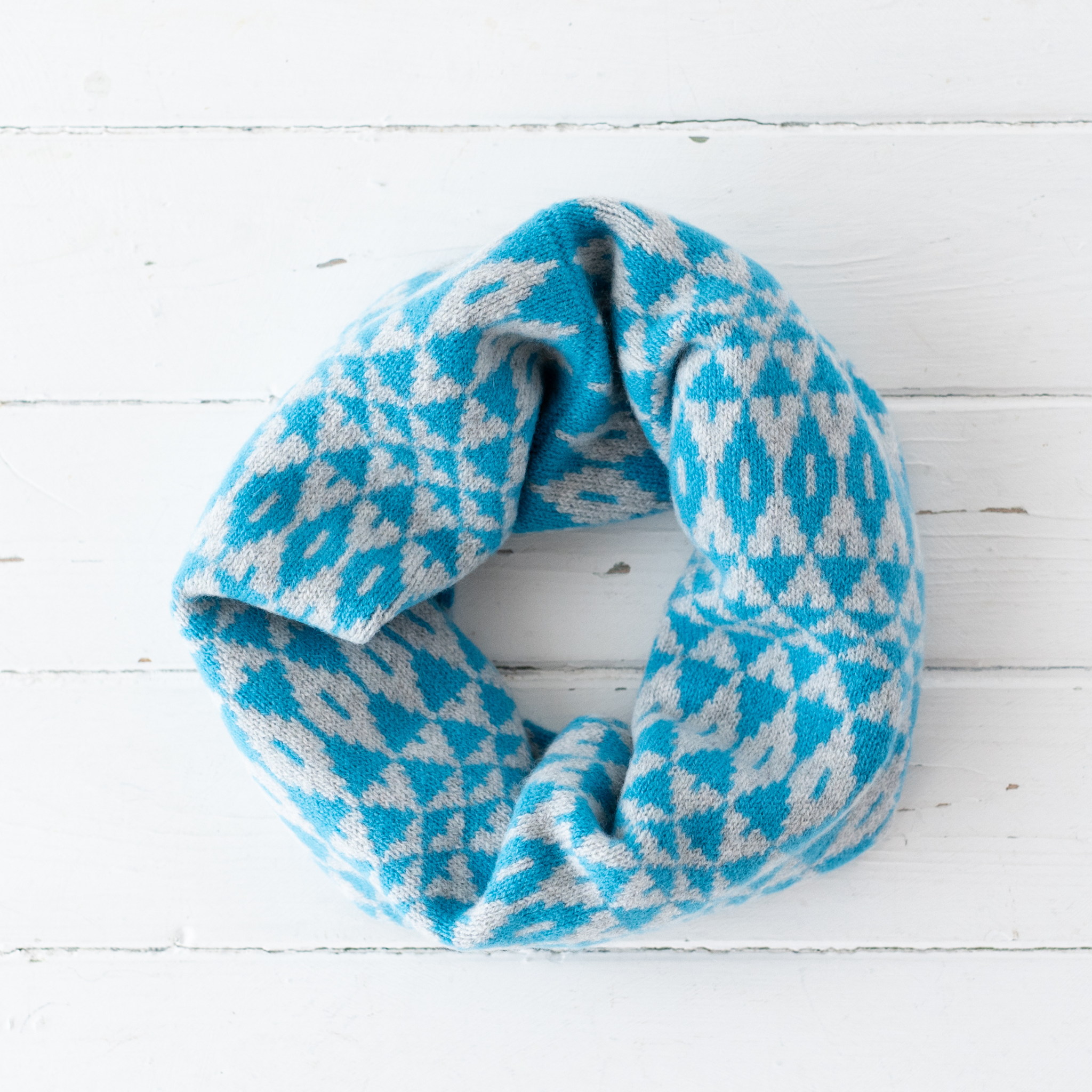 Mirror cowl - turquoise and zinc (PRE-ORDER)