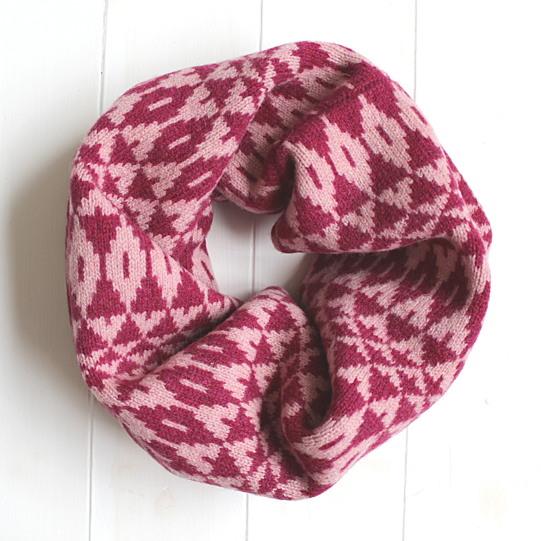 Mirror snood / cowl - rose