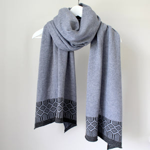 Lambswool wrap - seal and cliff (MADE TO ORDER)