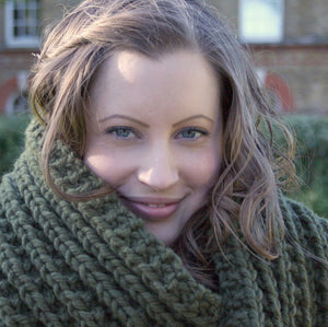 PDF knitting pattern - chunky knitted scarf