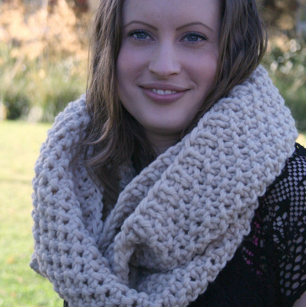 PDF knitting pattern - moss stitch snood /cowl