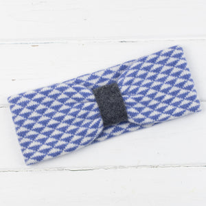 Triangle knitted headband - lilac/white/cliff (MADE TO ORDER)
