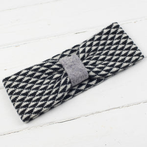 Triangle knitted headband - monochrome (MADE TO ORDER)