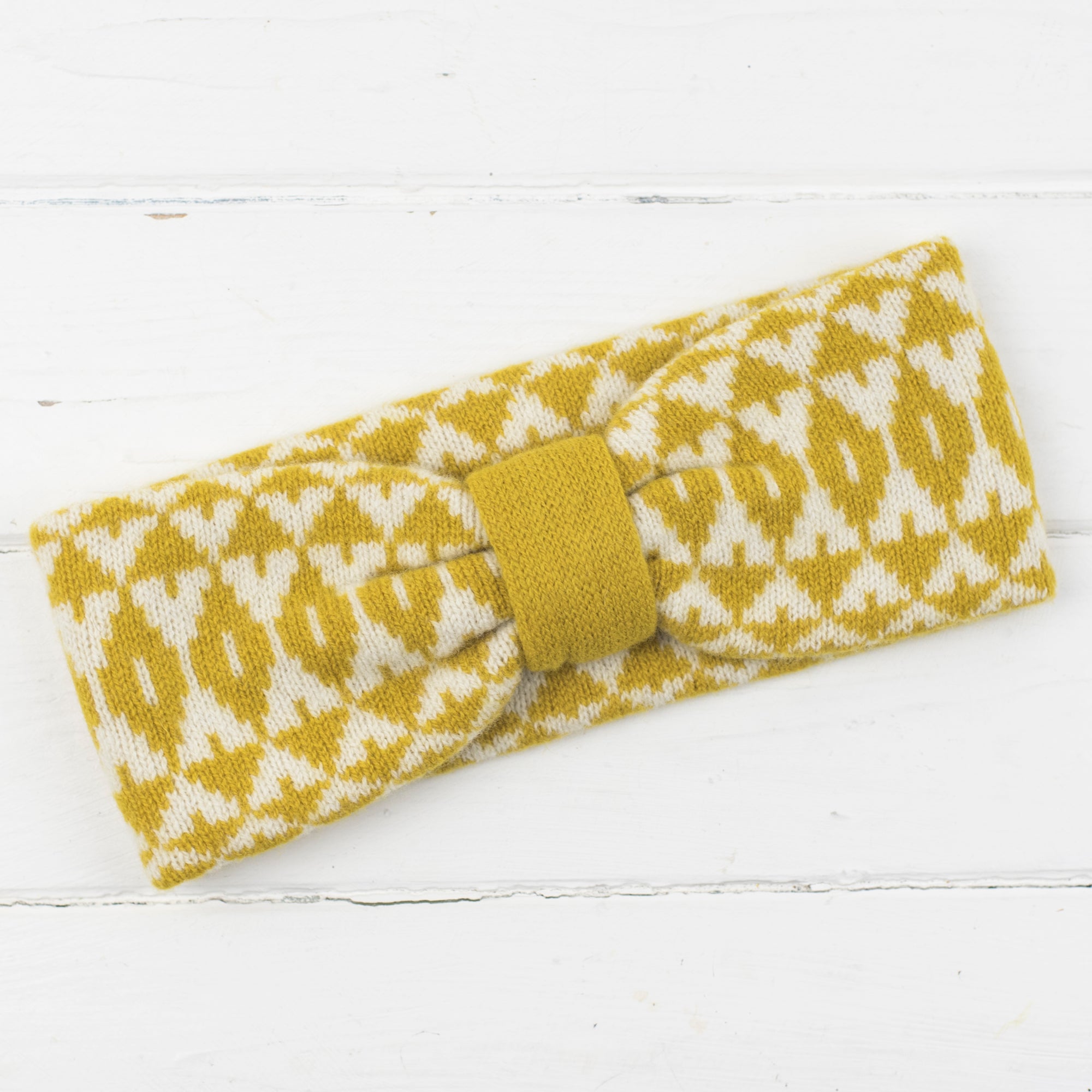 Mirror headband - piccalilli and cream (MADE TO ORDER)