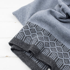 Lambswool wrap - seal and cliff (MADE TO ORDER)