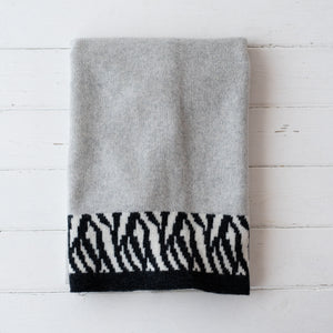 Zebra knitted poncho - monochrome (MADE TO ORDER)