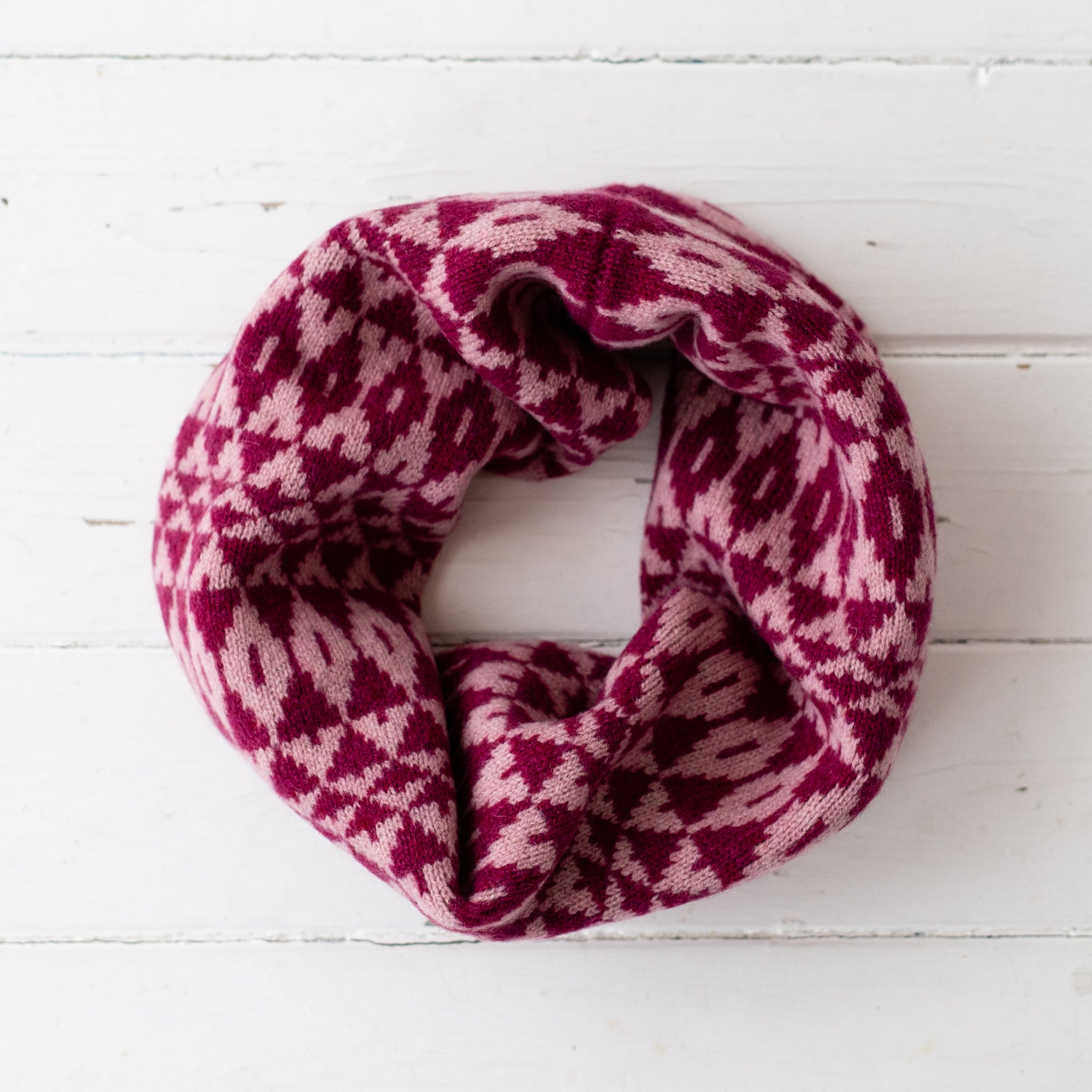 Mirror snood / cowl - rose