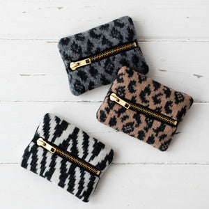 Mini zip pouch - zebra