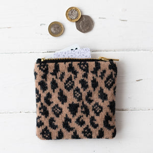 Coin purse - camel leopard