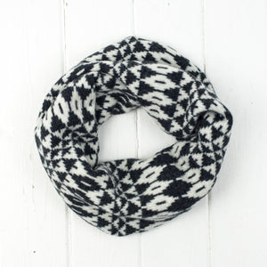 Mirror snood / cowl - monochrome