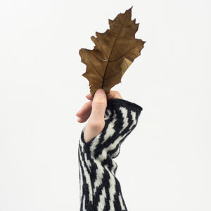 Zebra wristwarmers (MADE TO ORDER)