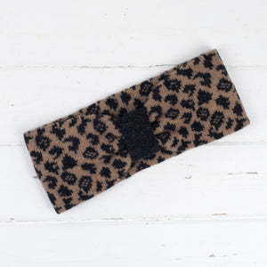 Leopard headband - camel (MADE TO ORDER)