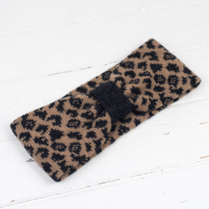 Leopard headband - camel (MADE TO ORDER)