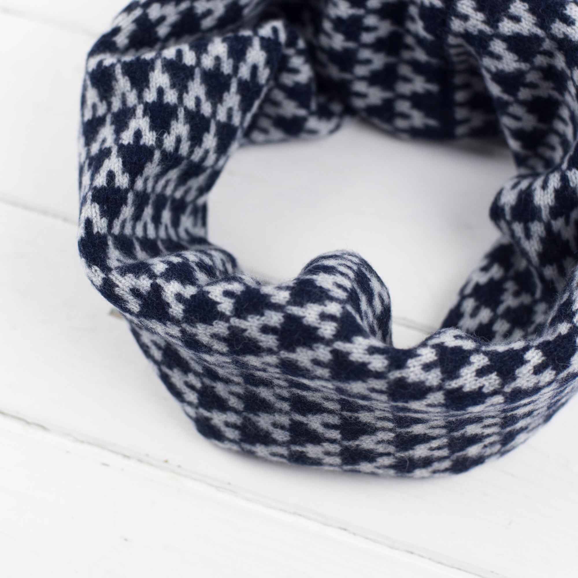 Arrow snood / cowl - navy / grey (MADE TO ORDER)