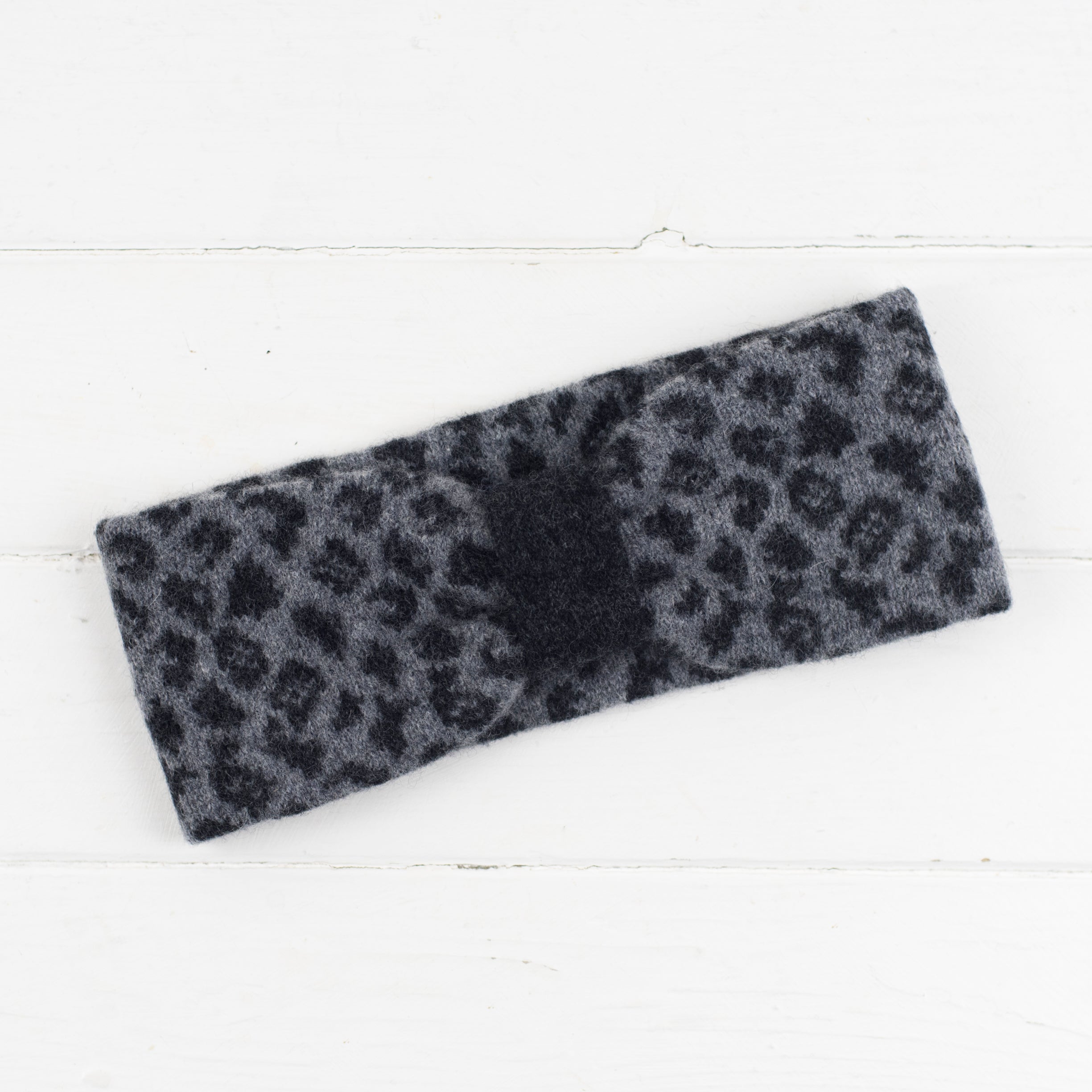 Leopard headband - grey